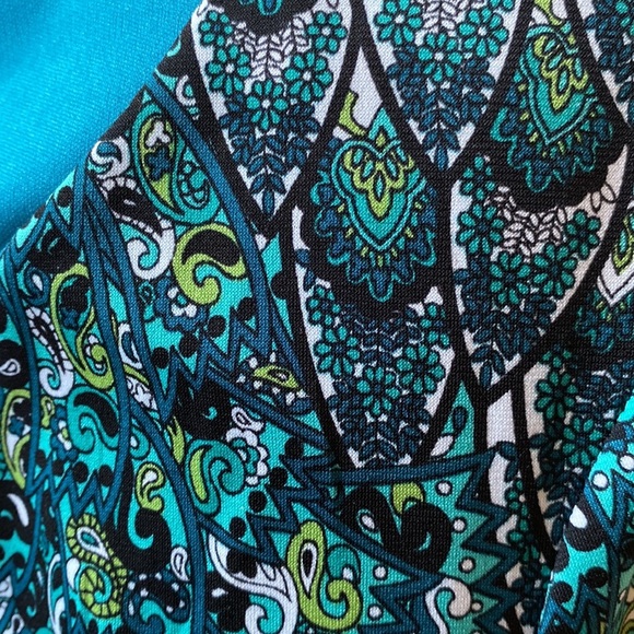 Connected Apparel - Faux Wrap‎ Dress - Green Pattern - Size 12 - EUC - Picture 3 of 6